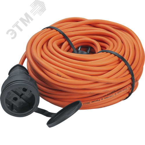 Удлинитель силовой NPE-C-30-X-2x0.75 шнур б/з 30м ПВС 2х0,75 1300 Вт IP44 - фото 2