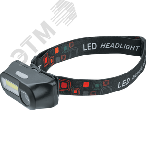 Изображение товара Фонарь светодиодный NPT-H32-ACCU налобный 1COB LED 5Вт+1CREE LED 3Вт li-ion 1,2Ач (шт)
