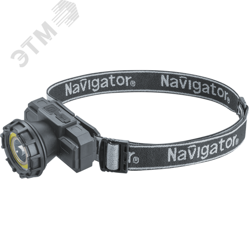 Изображение товара Фонарь светодиодный NPT-H42-ACCU 1LED, 1Вт + 1COB, 3Вт налобный аккумуляторный (шт)