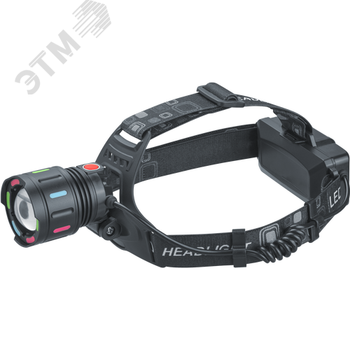 Фонарь светодиодный NPT-H44-ACCU 10Вт 1LED налобный аккумуляторный - фото 1