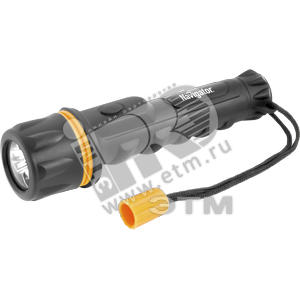Фонарь светодиодный NPT-R06-2AA 0.5Вт LED 40лм 40м пластик+резина