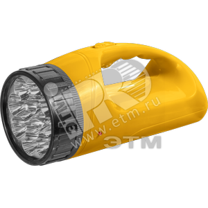 Фонарь светодиодный NPT-SP13-ACCU 12+18LED 90лм 50м аккумуляторный прожектор+кемпинг пластик 1.1Ач (94783)