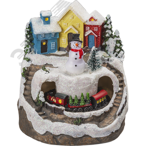 Светильник новогодний NSL-59 музыкальный-снеговик и новогодний поезд - фото 2