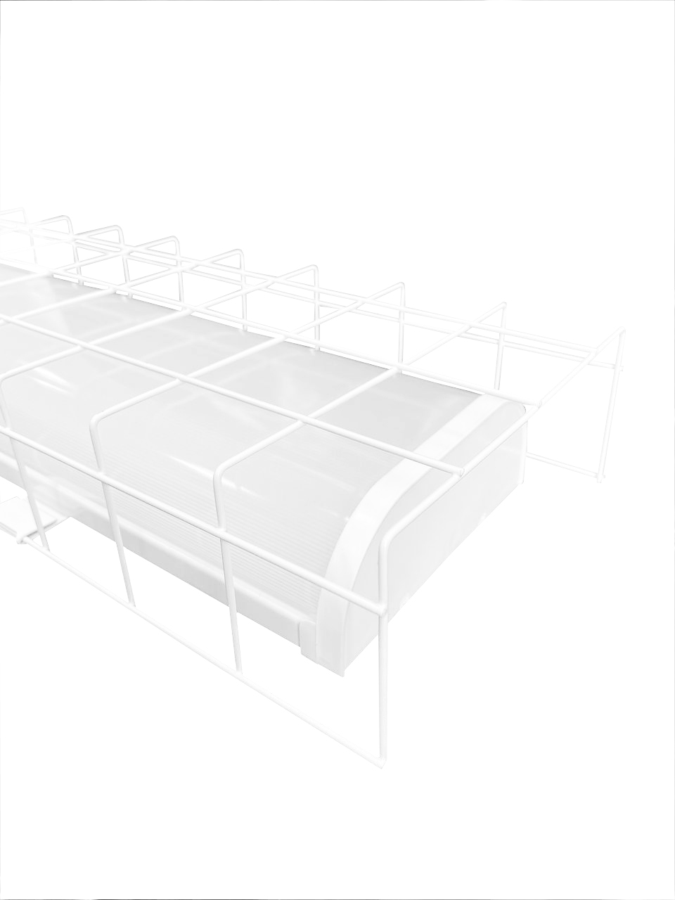 Светильник светодиодный ДПО-1х36Вт IP20, 1290х190х80 мм, под LED лампу T8 G13, Oval 236 LED-10 с защитной решеткой