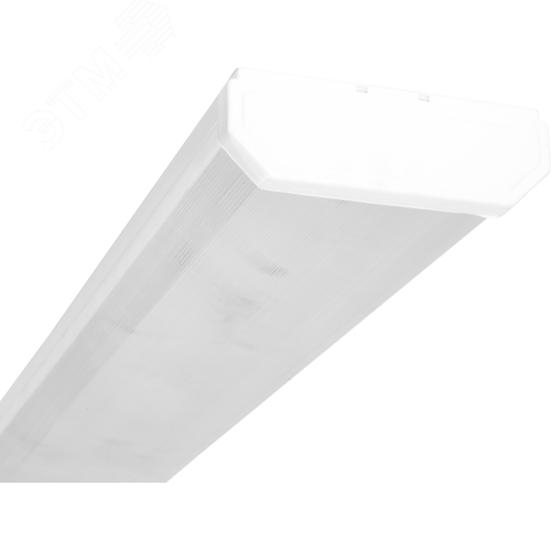 Изображение товара Светильник люминесцентный ЛПО01-2х18-002 Кристалл IP20, 625х145х50 мм, ЭмПРА, некомпенсированный матовый рассеиватель (шт)