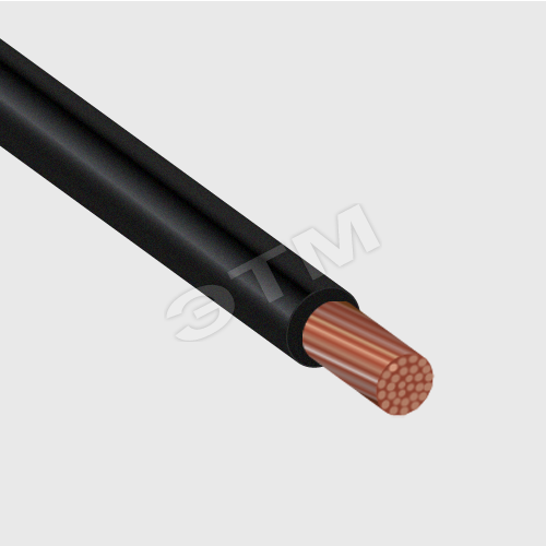 Провод силовой ПУГВнг(А)-LS 1х95 черный многопров олочный