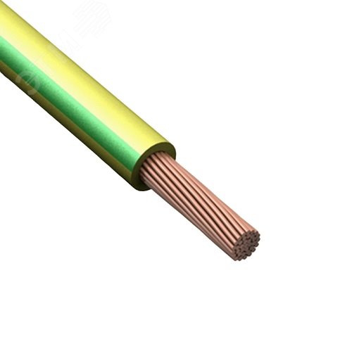 Провод силовой ПуГВнг(А)-LS 1Х1 желто зеленый ЭКЗ Кольчугино ТРТС TRTS ...