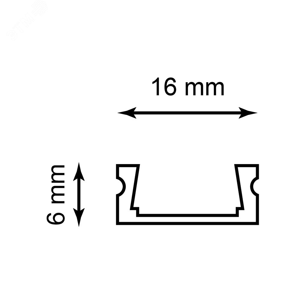 Профиль накладной алюминиевый 2м матовый экран 2 заглушки 4 крепежа для светодиодных лент CAB262 FERON - превью 3