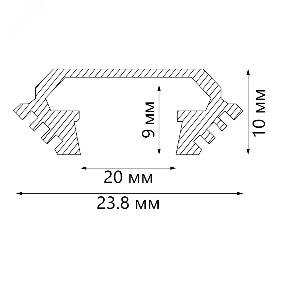 Профиль угловой алюминиевый 2м матовый экран 2 заглушки 4 крепежа для светодиодных лент CAB272 FERON - превью 3