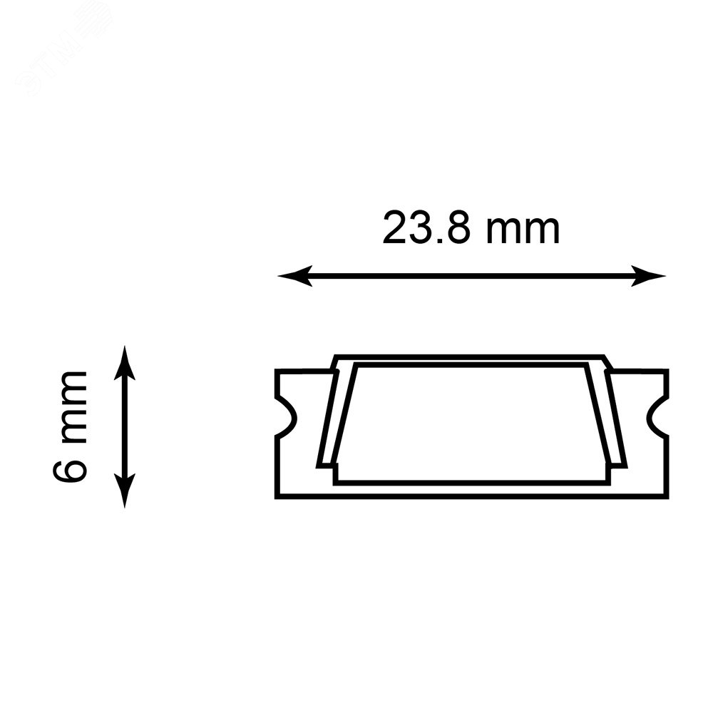 Профиль накладной алюминиевый 2м с матовым экраном 2 заглушки 4 крепежа для светодиодных лент CAB263 FERON - превью 2