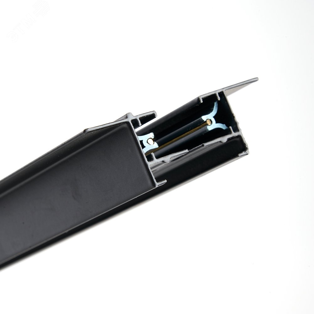 Шинопровод встраиваемый для трековых светильников 1м черный (в наборе токовод заглушка крепление) CAB1004 FERON - превью 3