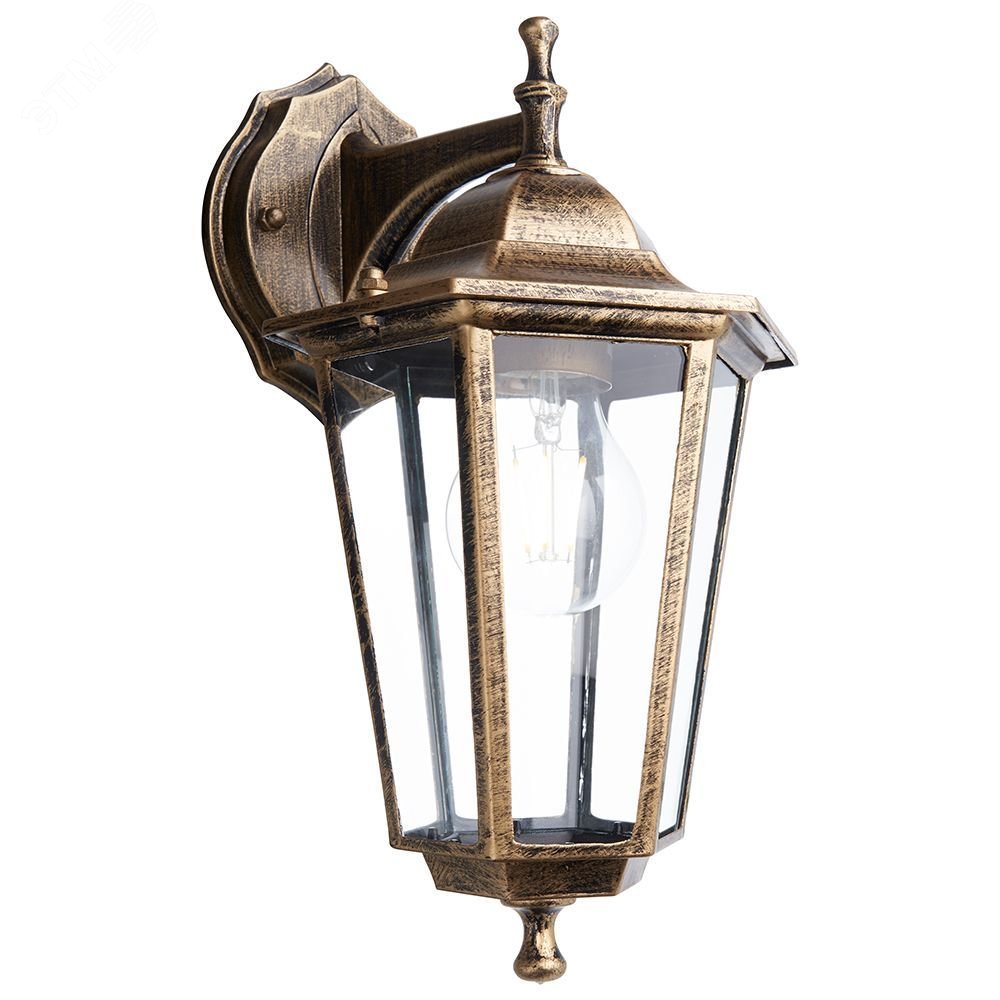 Изображение товара Уличный светильник Feron НБУ-60w Е27 IP44 черное золото садово-парковый