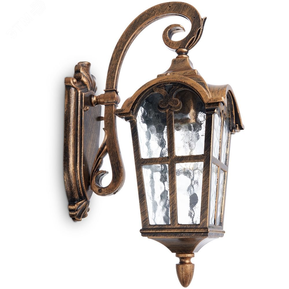 Изображение товара Уличный светильник НБУ-60W вниз Е27 IP44 черное золото Feron