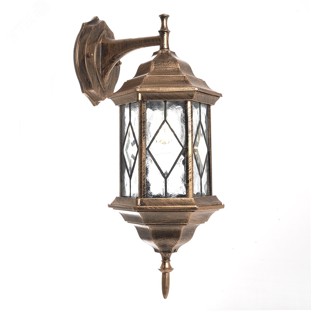 Изображение товара Уличный декоративный светильник НБУ-60w вниз Е27 IP44 темно-золотой ультратехнологичный корпус