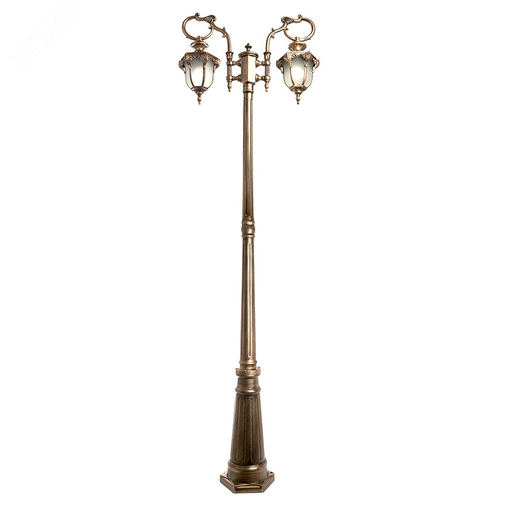 Изображение товара Светильник уличный садово-парковый 2х60W IP44 черное золото