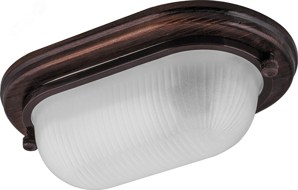 Изображение товара Светильник НБО 04-60-021 Е27 овал дерево орех IP54