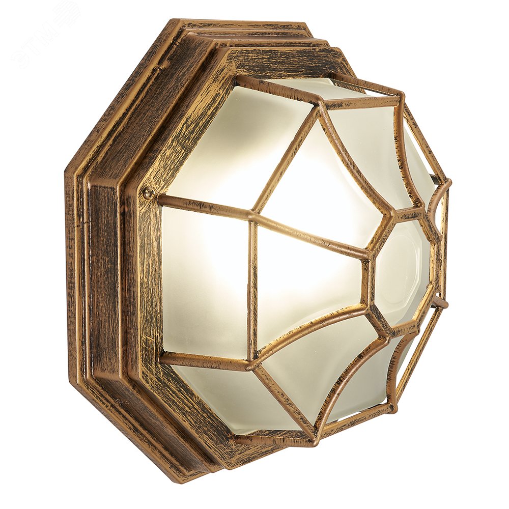 Изображение товара Садово-парковый светильник Feron серии Аликанте 60W IP44 E27 черное золото