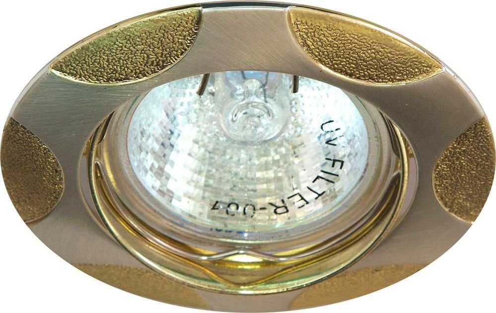 Светильник ИВО-50w 12в G5.3 поворотный металл серебро/золото 156Т м.сереб/зол. FERON - превью 2