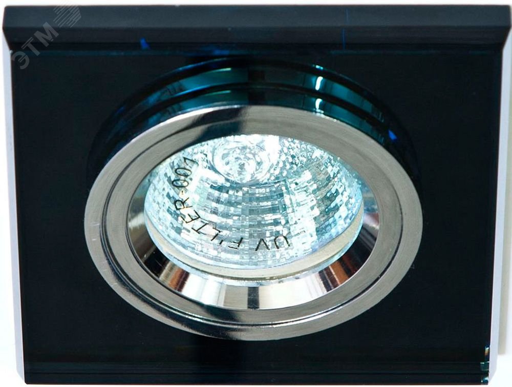Светильник ИВО-50w 12в G5.3 квадратный серебро/серый 8170-2 сереб/сер. FERON - превью 2