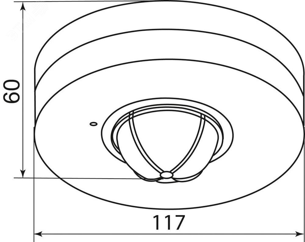 Датчик SEN4/LX28B 230v 1200w 12м.160°(гориз.)360°(верт.)потол.белый  FERON - превью 2