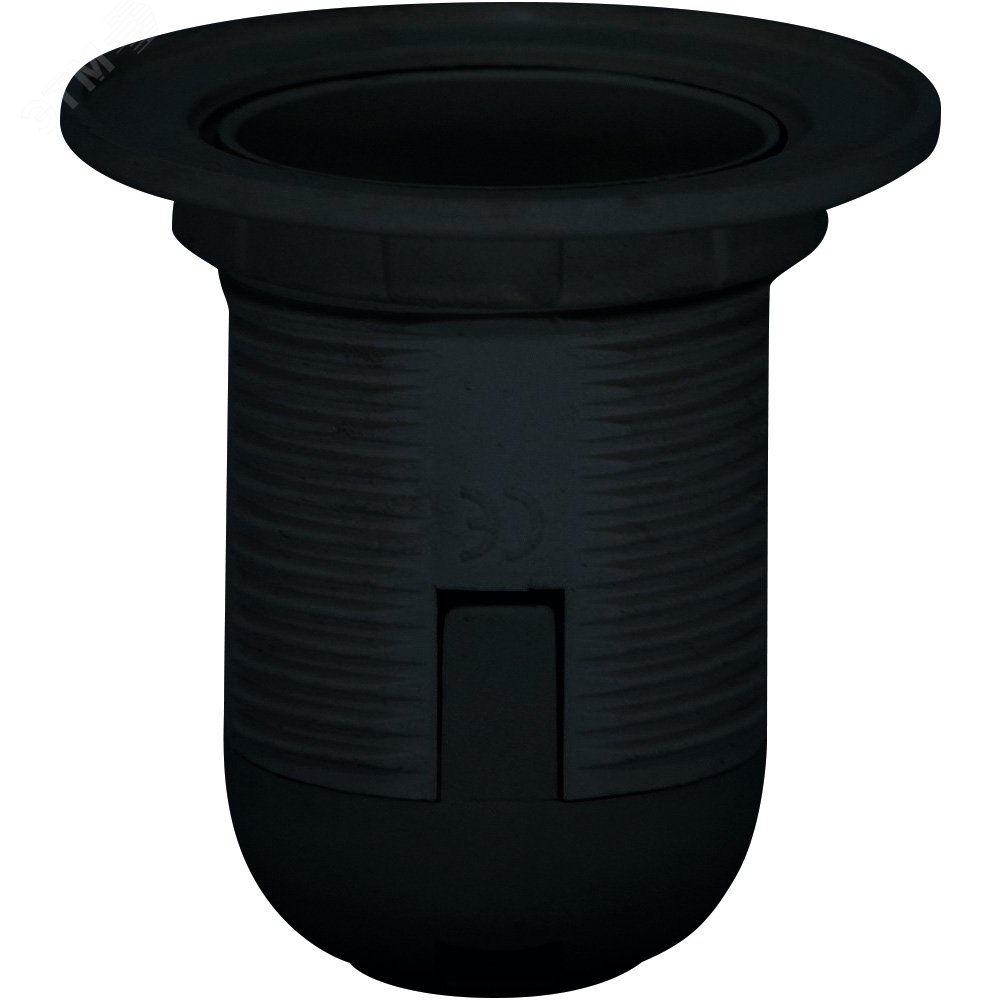 Патрон люстровый Е27 пластик с кольцом черный LH110 FERON