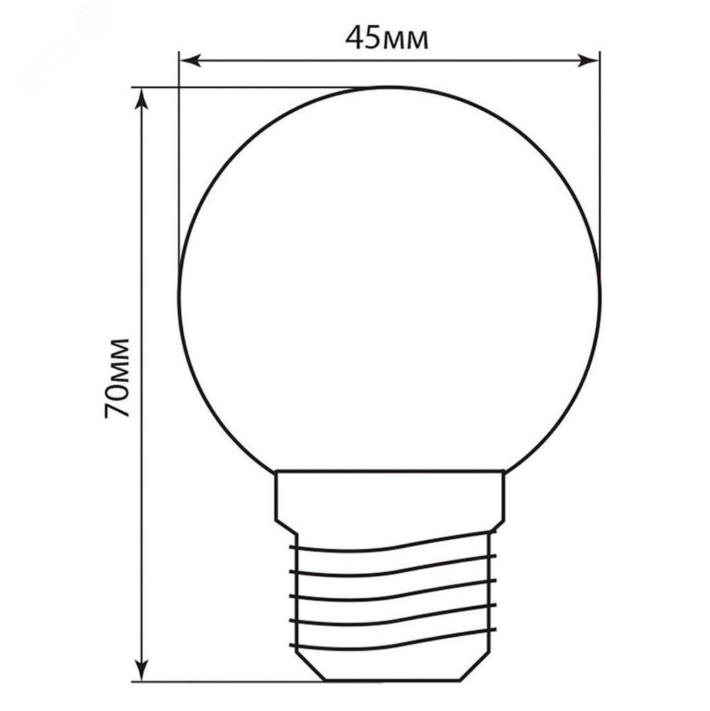 Лампа светодиодная LED 1вт Е27 зеленый (шар) LB-37 FERON - превью 7