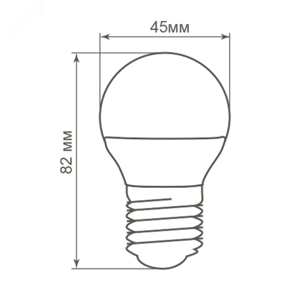 Лампа светодиодная LED 5вт Е27 теплый шар LB-38 FERON - превью 3