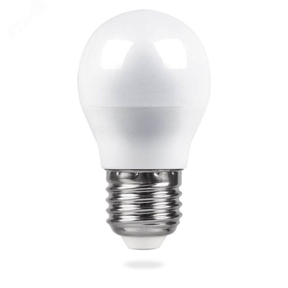 Лампа светодиодная LED 5вт Е27 белый шар LB-38 FERON - превью 2