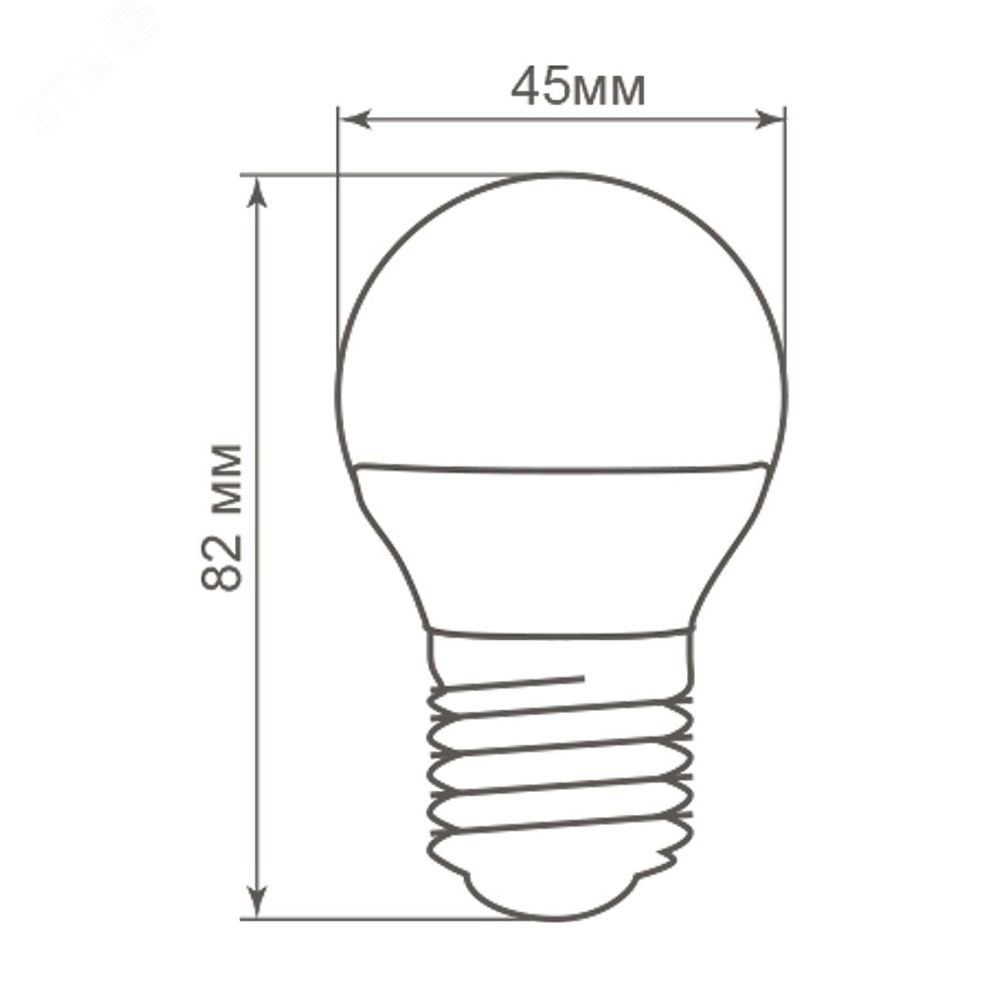 Лампа светодиодная LED 5вт Е27 белый шар LB-38 FERON - превью 3