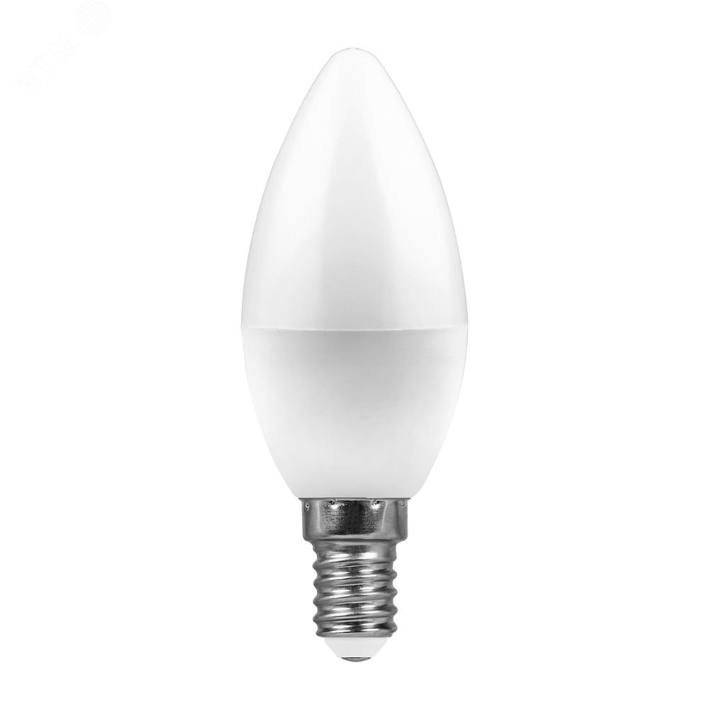 Лампа светодиодная LED 7вт E14 белый матовая свеча LB-97 FERON - превью 2