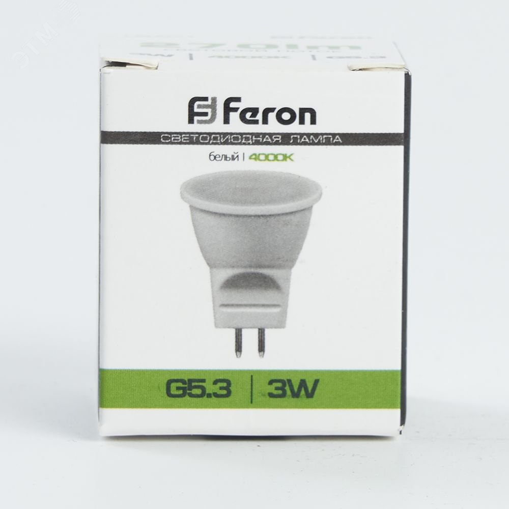 Лампа светодиодная LED 3вт 230в G5.3 MR11 белый LB-271 6LED FERON - превью 4