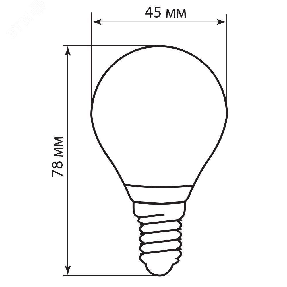 Лампа светодиодная LED 5вт Е14 теплый шар FILAMENT LB-61 FERON - превью 3