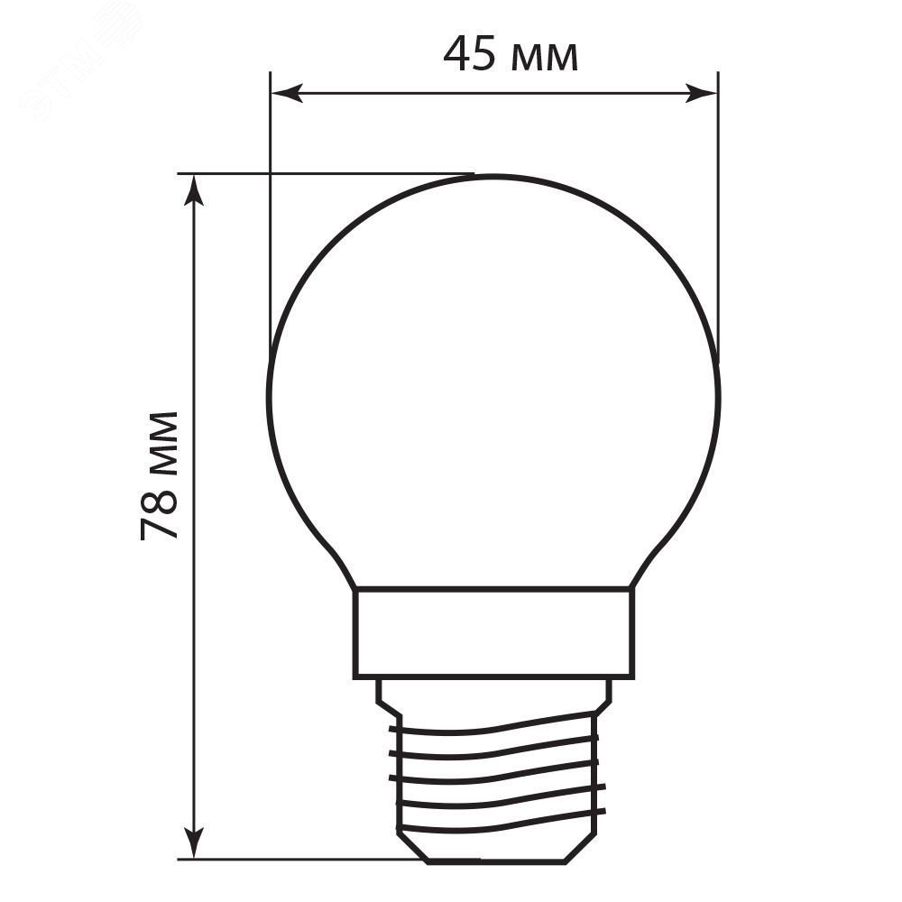 Лампа светодиодная LED 5вт Е27 теплый шар FILAMENT LB-61 FERON - превью 3