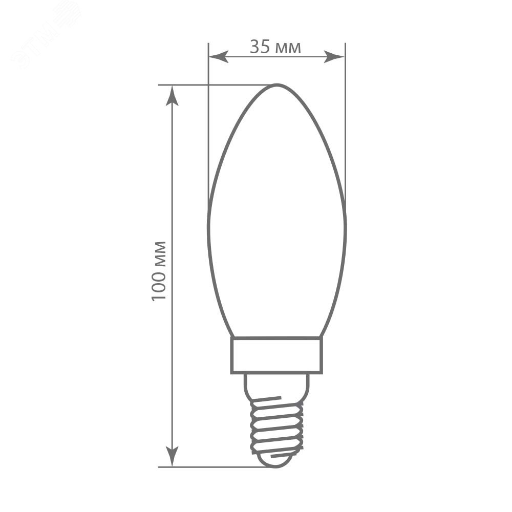 Лампа светодиодная LED 5вт Е14 теплый свеча FILAMENT диммируемая LB-68 FERON - превью 2