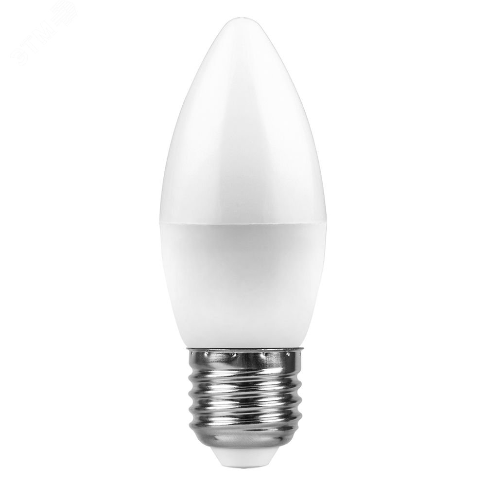 Лампа светодиодная LED 7вт E27 теплый матовая свеча LB-97 FERON - превью 2