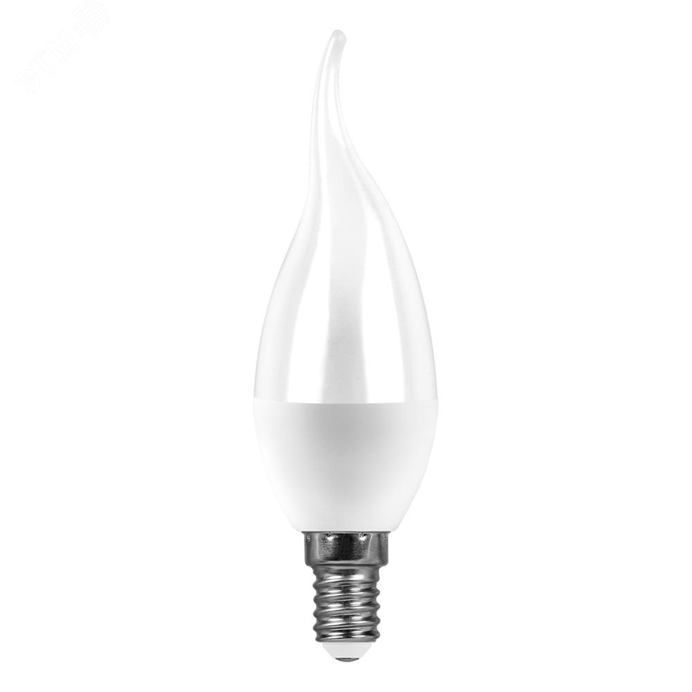 Лампа светодиодная LED 7вт Е14 белый матовая свеча на ветру LB-97 FERON - превью 2