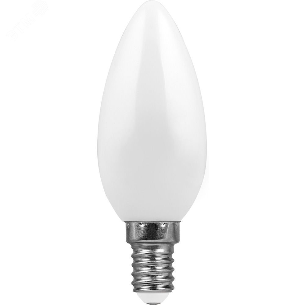 Лампа светодиодная LED 7вт Е14 теплый матовая свеча FILAMENT LB-66 FERON - превью 2