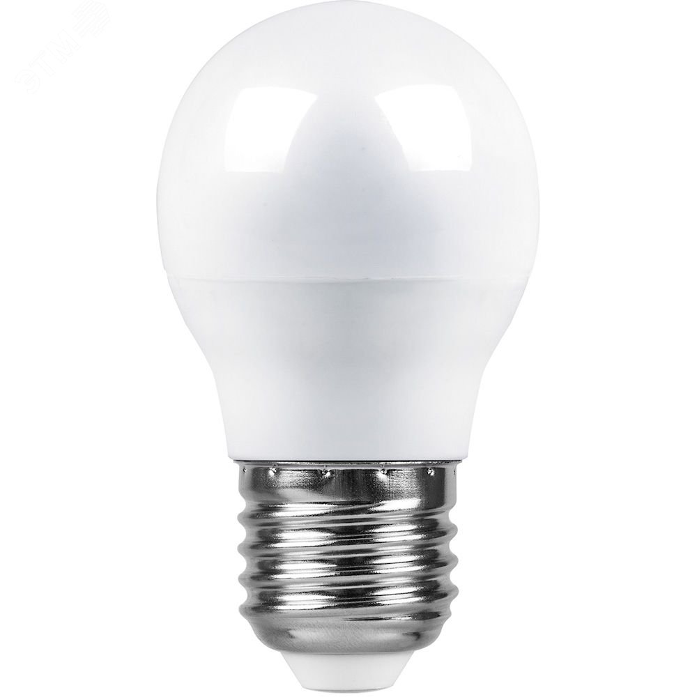Лампа светодиодная LED 9вт Е27 теплый матовый шар LB-550 FERON - превью 2