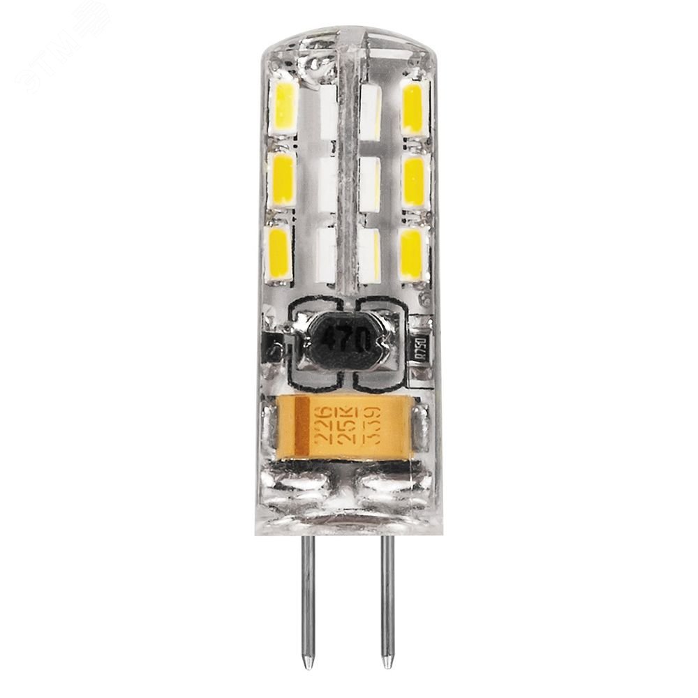 Лампа светодиодная LED 2вт 12в G4 теплый капсульная LB-420 FERON - превью 2