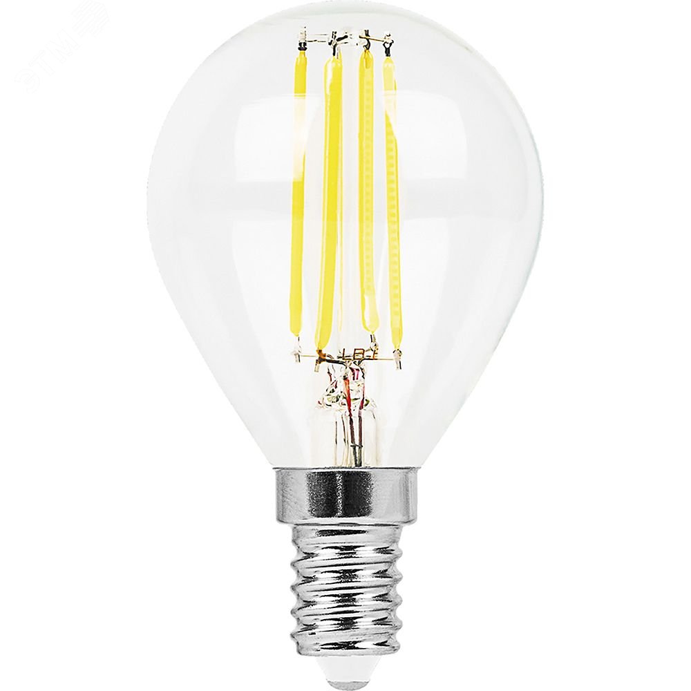 Лампа светодиодная LED 7вт Е14 белый шар FILAMENT LB-52 FERON - превью 2
