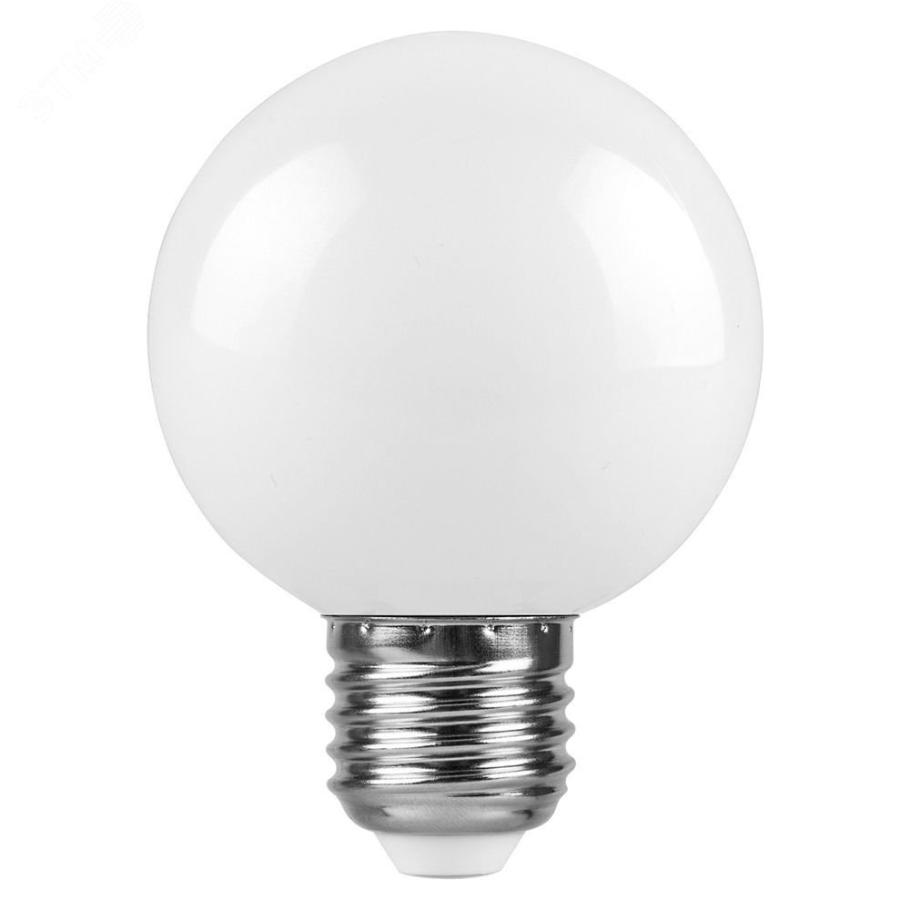 Лампа светодиодная LED 3вт Е27 6400K шар G60 LB-371 FERON - превью 2