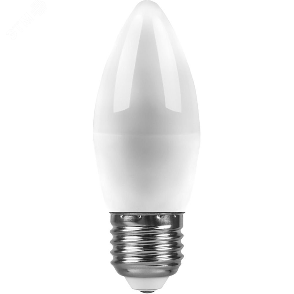Лампа светодиодная LED 9вт Е27 белый матовая свеча LB-570 FERON - превью 2