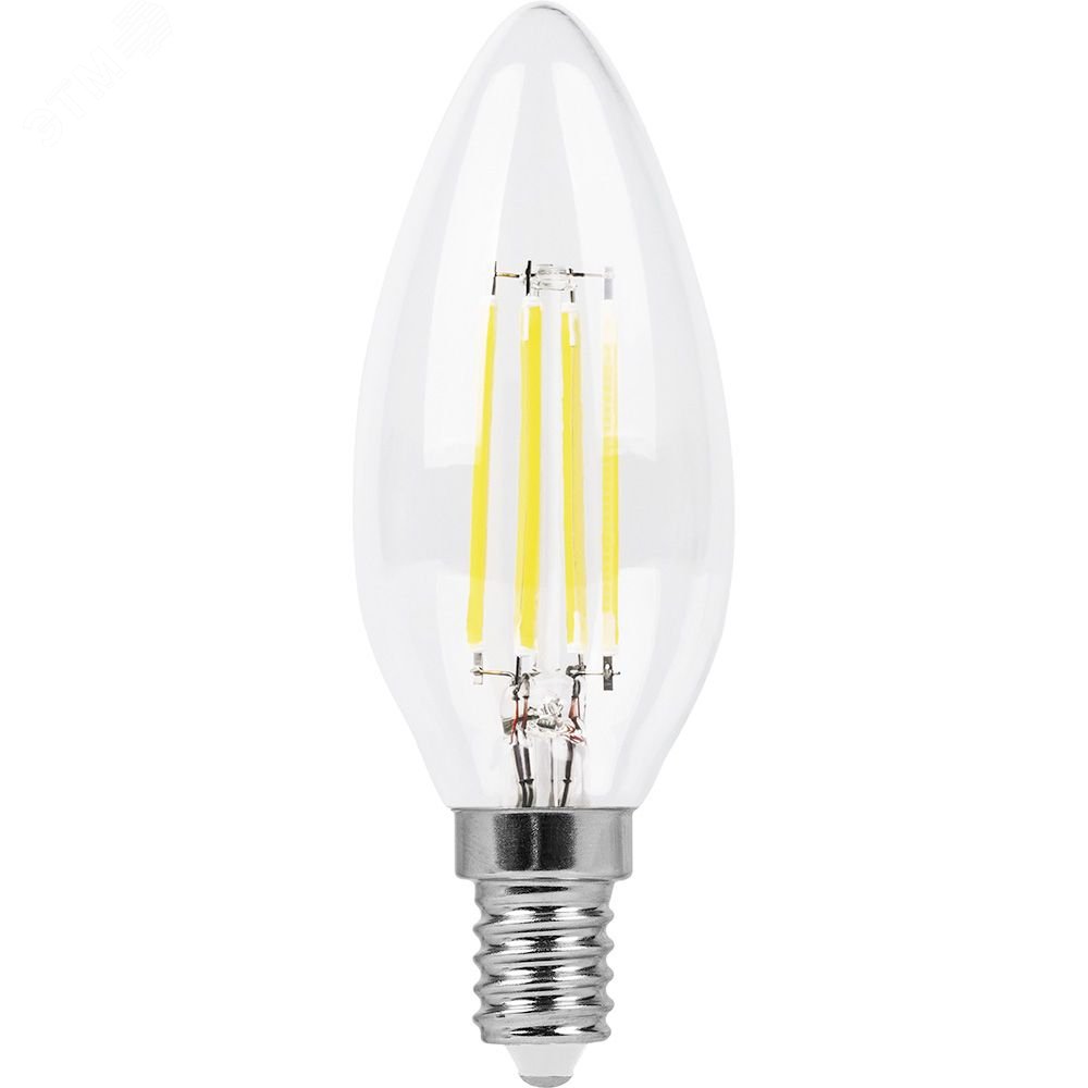 Лампа светодиодная LED 9вт Е14 теплый свеча FILAMENT LB-73 FERON - превью 2