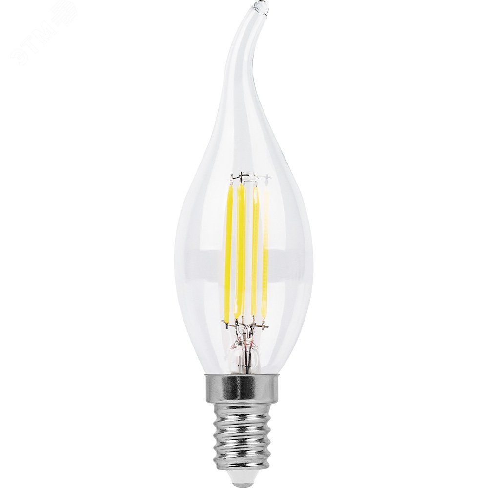 Лампа светодиодная LED 9вт Е14 теплый свеча на ветру FILAMENT LB-74 FERON - превью