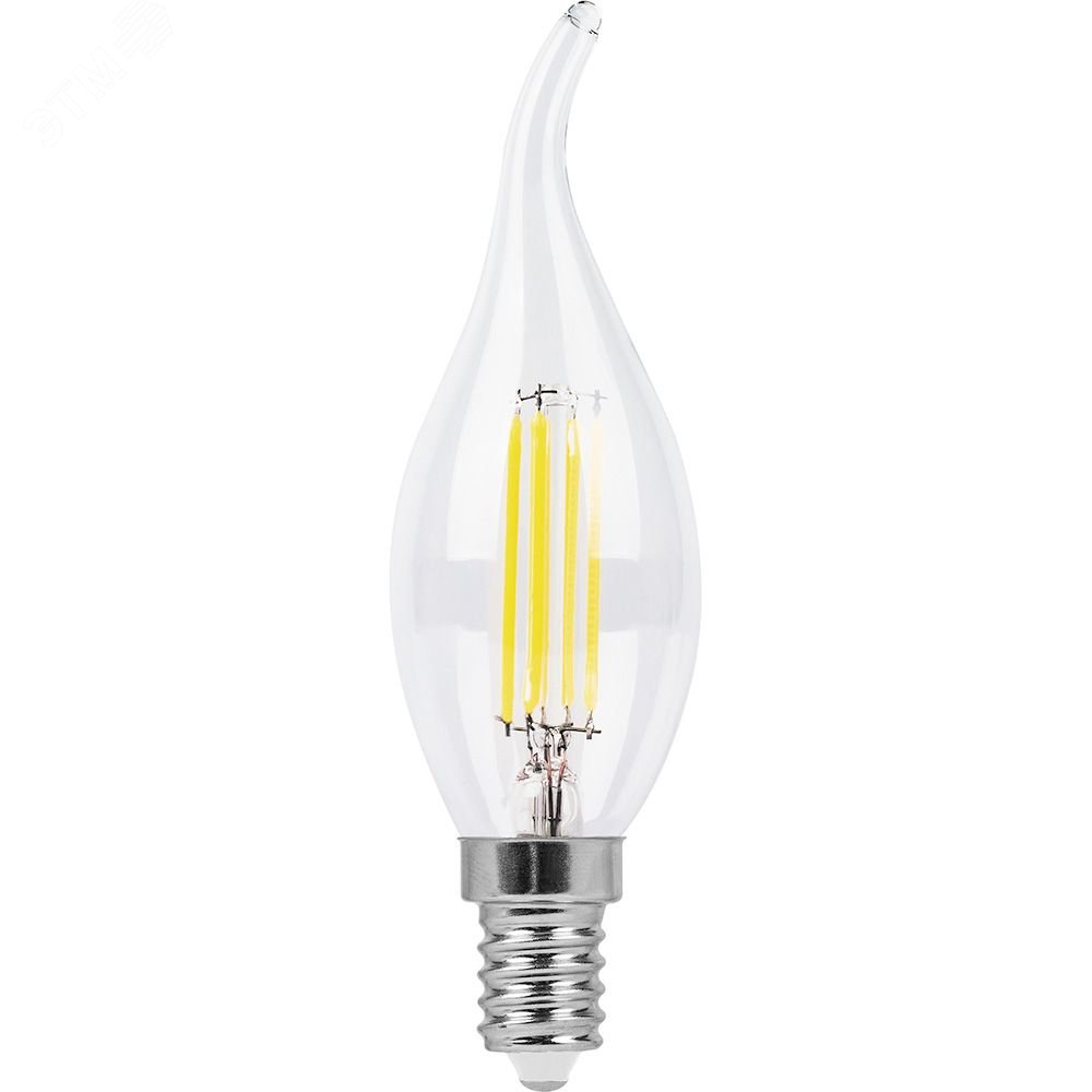 Лампа светодиодная LED 9вт Е14 теплый свеча на ветру FILAMENT LB-74 FERON - превью 2