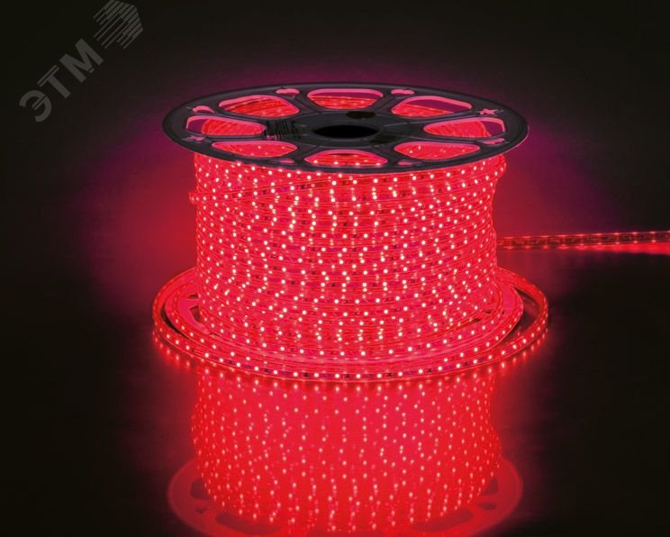 Лента светодиодная LEDх60/м 1м 4.4w/m 220в.IP65 красный LS704 красный FERON - превью