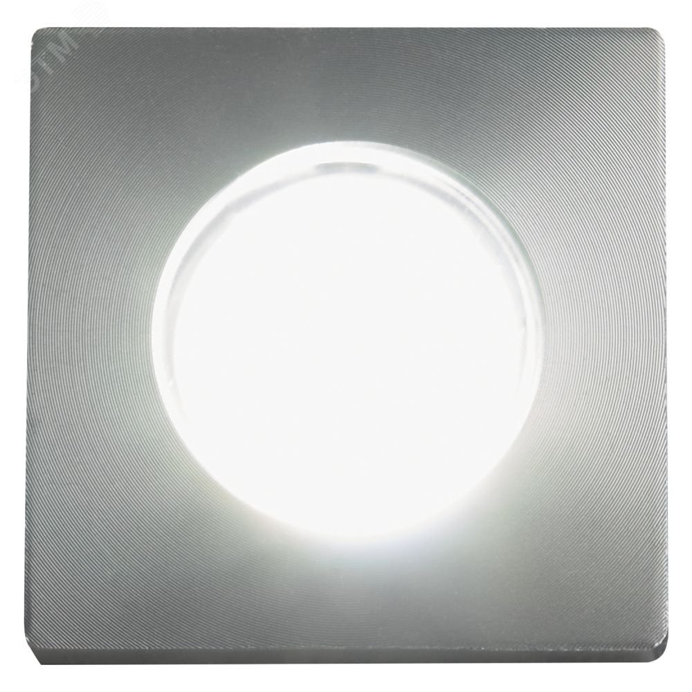 Светильник светодиодный ДВО-1w 6400K 43Лм квадратный серебро G774 FERON - превью 3