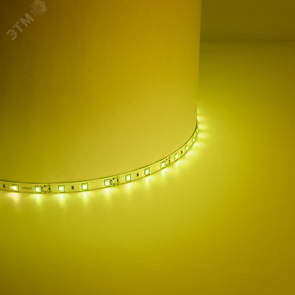 Лента светодиодная LEDх60/м 5м 4.8w/m 12в IP65 желтый LS604 желтый FERON - превью