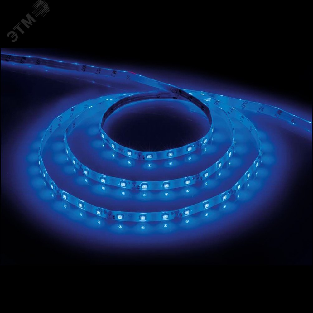 Лента светодиодная LEDх60/м 5м 4.8w/m 12в IP65 синий LS604 синий FERON - превью 2