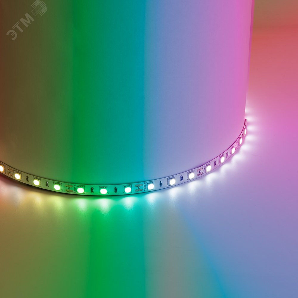 Лента светодиодная LEDх60/м.5м 14.4w/m драйвер 12в RGB LS606 RGB FERON - превью 5